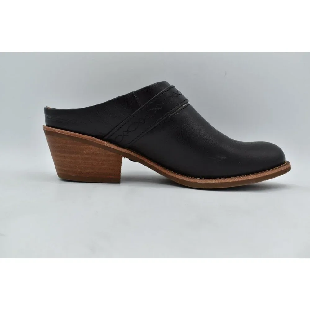 Sofft Women Size 8 Adara Black Leather Buckle Shooties‎ Booties Shoes Mules